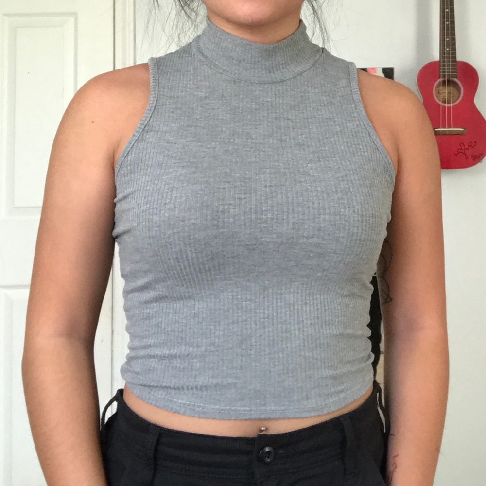 Turtle Neck Crop Top